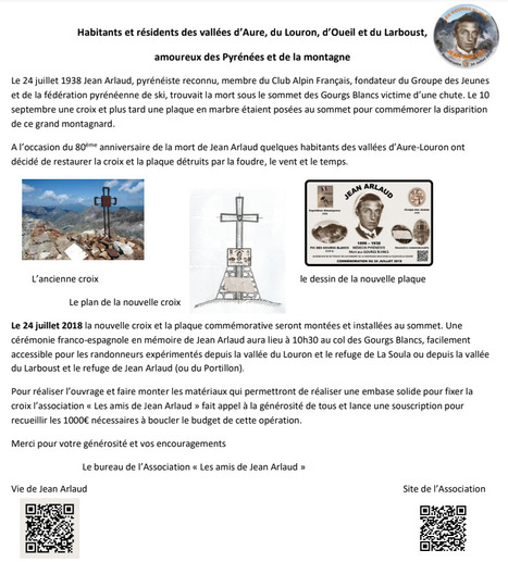 Une souscription est lancée en hommage au pyrénéiste Jean Arlaud | Vallées d'Aure & Louron - Pyrénées | Scoop.it