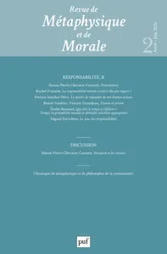 Revue de m&eacute;taphysique et de morale 2026/2 N&deg;126 : Responsabilit&eacute;, II | Les Livres de Philosophie | Scoop.it