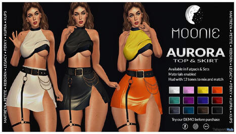 Aurora Top & Skirt Fatpack Sense Event March 2026 Group Gift by Moonie | Teleport Hub - Second Life Freebies | Second Life Freebies | Scoop.it