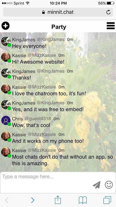 Minnit Chat Embed A Chatroom Tools For Teac