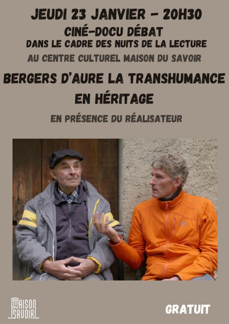 Ciné-débat sur la transhumance et sa transmission à Saint-Laurent-de-Neste le 23 janvier | Vallées d'Aure & Louron - Pyrénées | Scoop.it