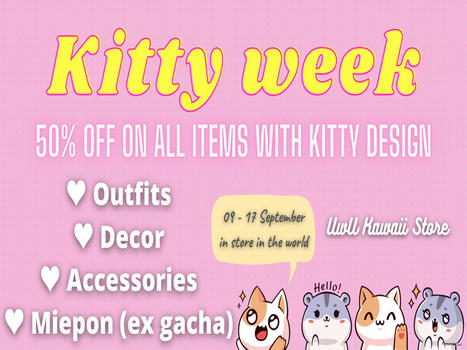 UwU Kawaii Store&rsquo;s Kitty Week 50% Off Sale 2022 | Teleport Hub - Second Life Events | Second Life Freebies | Scoop.it