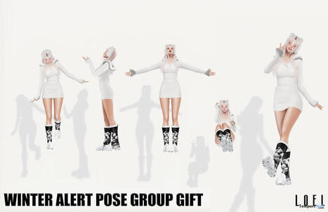 Winter Alert Single Female Poses December 2025 Group Gift by loel | Teleport Hub - Second Life Freebies | Second Life Freebies | Scoop.it