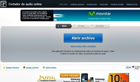 MP3cut, utilidad web para cortar audios o vídeos y guardarlos como un fragmento de audio | Didactics and Technology in Education | Scoop.it