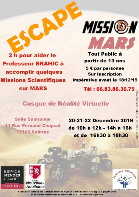 Pour un voyage en immersion sur Mars… | Espace Mendès France : délégation de Charente-Maritime. | Espace Mendes France | Scoop.it