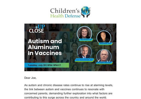 The literature is so clear that anyone pushing this causality link between aluminium in vaccines and autism should viewed as fools. And yes, Children's Health Defense remains one of such fools. Wha... | H&eacute;sitations Vaccinales: Observatoire HESIVAXs | Scoop.it