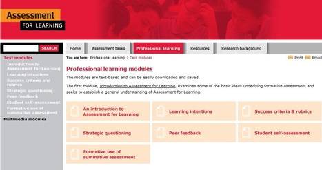 Professional learning modules | Assessment for Learning | 21st Century Learning and Teaching | Scoop.it