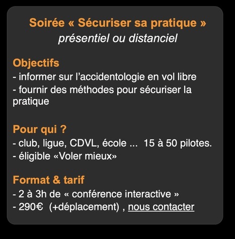 Les soirées sécu | Gestion des risques en vol libre | Scoop.it