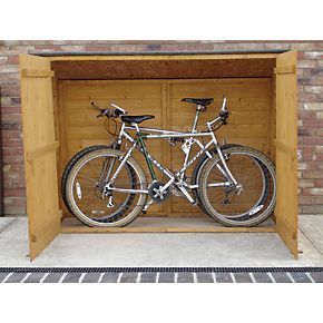 wood bike storage