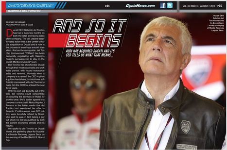 Interview - Gabriele Del Torchio | Cycle News | Ductalk: What's Up In The World Of Ducati | Scoop.it