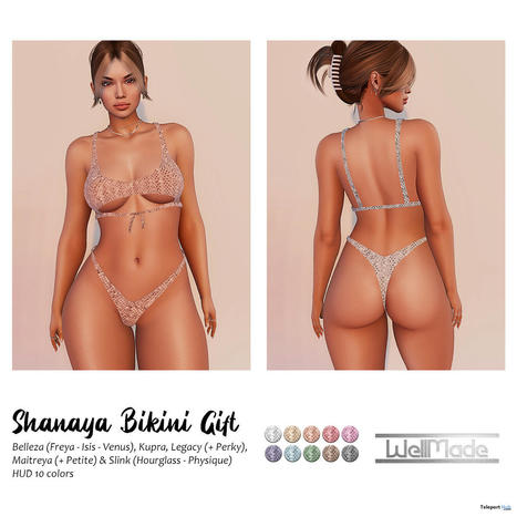 Shanaya Bikini Fatpack July 2021 Group Gift by [WellMade] | Teleport Hub - Second Life Freebies | Second Life Freebies | Scoop.it