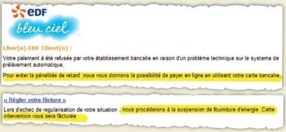 Phishing : EDF contre-attaque (enfin) ! | Libertés Numériques | Scoop.it