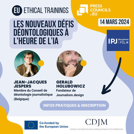 Participez à la formation « Les défis déontologiques de l'IA » le 14 mars à Paris ! — CDJM | Journalisme & déontologie | Scoop.it