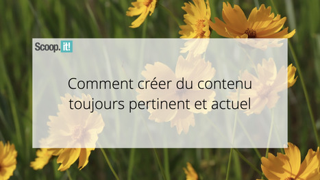 Comment créer du contenu toujours pertinent et actuel | #Curation #Blogs #blogging #SocialMedia  | Desarrollo Organizacional: enfoque transcomplejo | Scoop.it