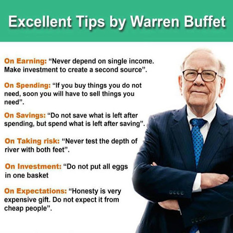 Startup & Life Tips From Warren Buffet | Startup Revolution | Scoop.it