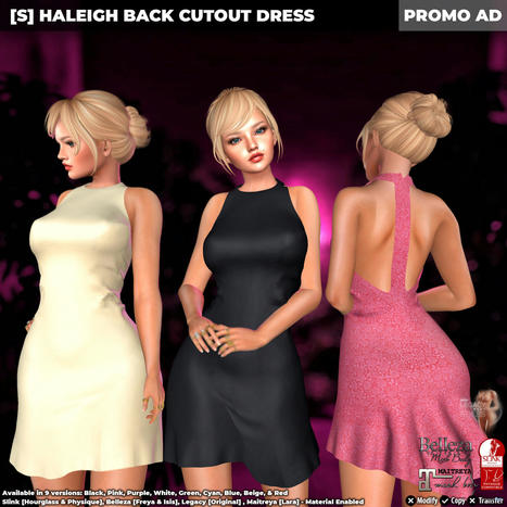 New Release: [S] Haleigh Back Cutout Dress by [satus Inc] | Teleport Hub - Second Life New Releases / Deals | Second Life Freebies | Scoop.it