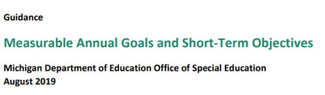 Measurable Annual Goals and Short-Term Objectives - MDE Guidance | SEL, Common Core & Goals | Scoop.it