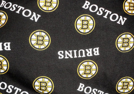 Boston Bruins cotton fabric remnant for sports crafts two piece by ilPiccoloGiardino | Boston, you're my home | Scoop.it