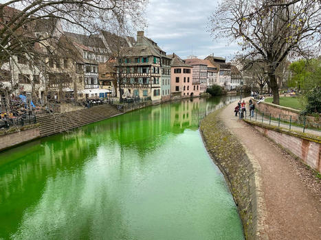 Strasbourg : pourquoi l'Ill était verte fluo à la Petite France cet après-midi ? | Strasbourg Eurométropole Actu | Scoop.it