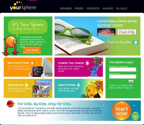 Social Networking for Kids: Yoursphere | 21st Century Tools for Teaching-People and Learners | Scoop.it