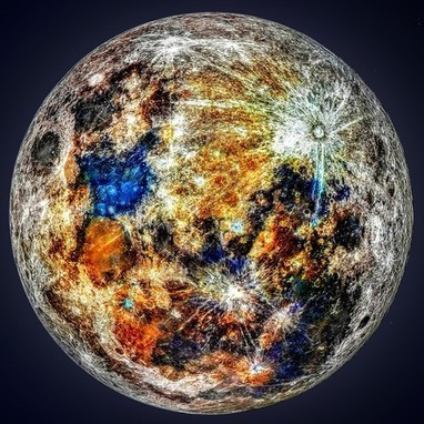 150.000 fotograf&iacute;as para crear esta alucinante imagen que nos muestra los colores ocultos de la Luna | I didn't know it was impossible.. and I did it :-) - No sabia que era imposible.. y lo hice :-) | Scoop.it