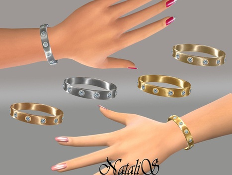 NataliS_Metal bracelet with crystals FT-FE (TSR) | Les Sims | Scoop.it