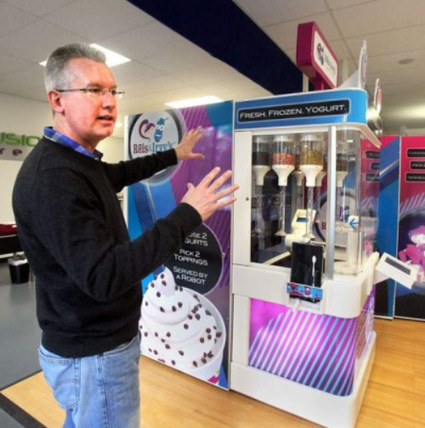 robotic frozen yogurt machine