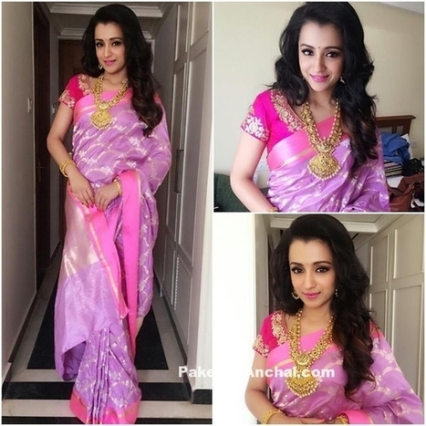 Actress Trisha in Silk Saree by Sailesh Singhania at NAC Jewellery in Kanchipuram | Indian Fashion Updates | Scoop.it