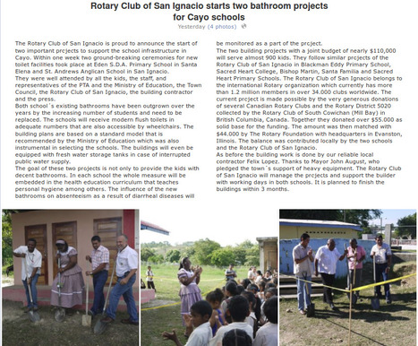 Rotary Club Helps Two Cayo Schools | Cayo Scoop!  The Ecology of Cayo Culture | Scoop.it