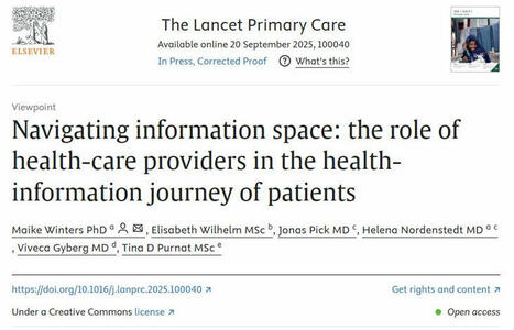 Health information journeys now begin well before a consultation. Patients often arrive having already Googled symptoms, watched health advice on TikTok, or even asked an AI chatbot. And research… ... | Notebook or My Personal Learning Network | Scoop.it