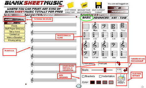 Crea e Imprime tus propias plantillas de Papel Pautado con Blank Sheet Music | TIC & Educación | Scoop.it