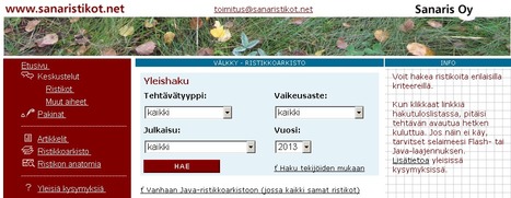 Sanaristikot.net - Ristikkohaku | 1Uutiset - Lukemisen tähden | Scoop.it