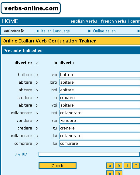 Italian Verbs: Online Italian Verb Conjugation Trainer - Practice Italian - learn Italian | Learn Italian | Scoop.it