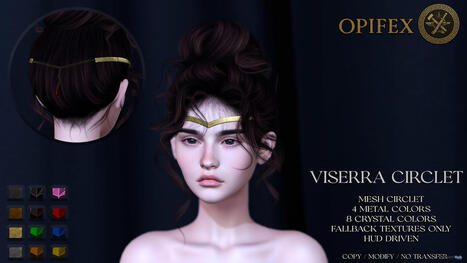 Viserra Circlet Fatpack May 2026 Group Gift by Opifex | Teleport Hub - Second Life Freebies | Second Life Freebies | Scoop.it