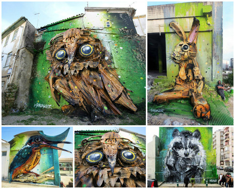 Street Art Created with Recycled Materials By Artur Bordalo | 1001 Recycling Ideas ! | Scoop.it