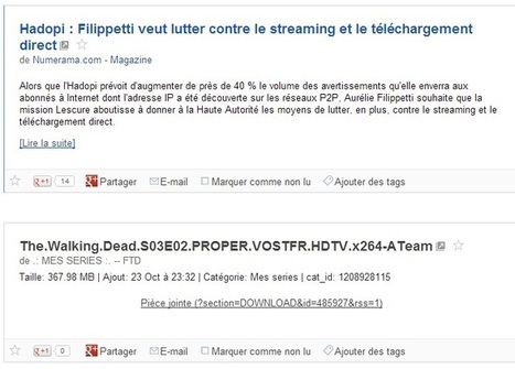 Hadopi : Filippetti veut lutter contre le streaming et le téléchargement direct | Libertés Numériques | Scoop.it