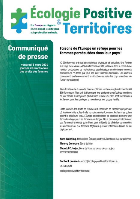 Faisons de l’Europe un refuge pour les femmes persécutées dans leur pays ! - Journée internationale des droits des femmes | Re Re Cap | Scoop.it