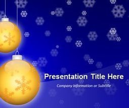 Free Golden Balls Blue PowerPoint Template | Free Business PowerPoint Templates | Scoop.it
