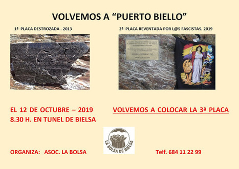 Remplacement de la plaque commémorative de la Bolsa de Bielsa le samedi 12 octobre | Vallées d'Aure & Louron - Pyrénées | Scoop.it