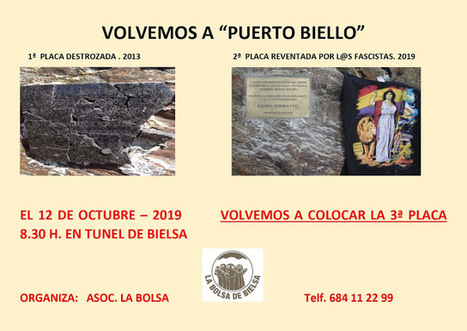 Remplacement de la plaque commémorative de la Bolsa de Bielsa le samedi 12 octobre | Vallées d'Aure & Louron - Pyrénées | Scoop.it