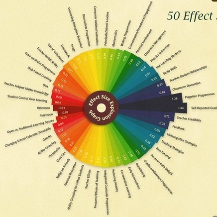 Visible Learning visualized in a beautiful infographic - VISIBLE LEARNING | Social media & health - Médias sociaux & santé | Scoop.it