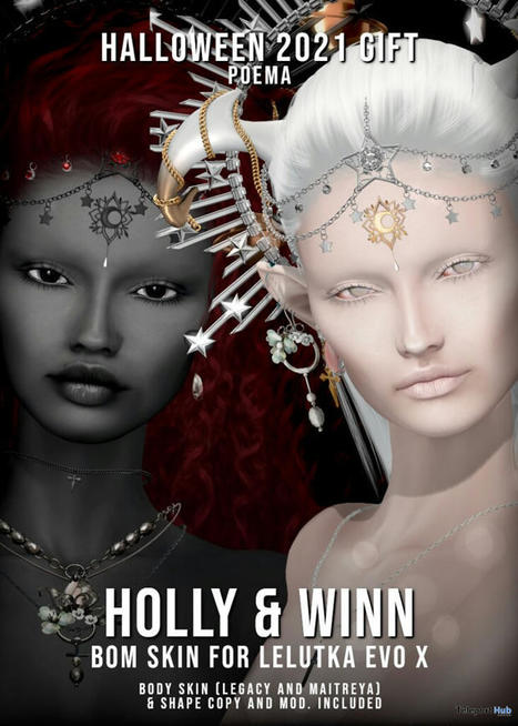 Holly And Winn BOM Skin For Lelutka EvoX October 2021 Group Gift by POEMA | Teleport Hub - Second Life Freebies | Second Life Freebies | Scoop.it