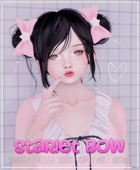 Starlet Bow March 2019 Group Gift by {jealousy.} | Teleport Hub - Second Life Freebies | Second Life Freebies | Scoop.it