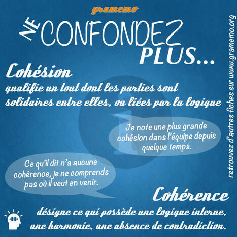 Cohésion ou cohérence : ne les confondez pas ! | FLE CÔTÉ COURS | Scoop.it