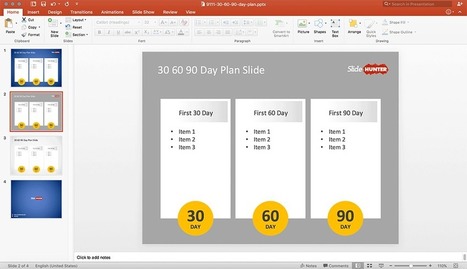 Free 30-60-90 Day Plan PowerPoint Template | PowerPoint and Presentations | Scoop.it