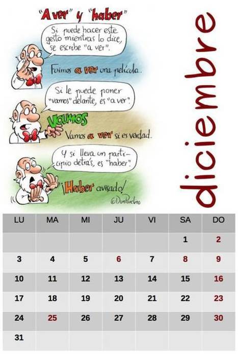 Un calendario para no cometer más faltas de ortografía en 2018 | TIC & Educación | Scoop.it