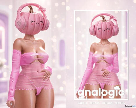 Pink Dress With Pumpkin Head & Headphone October 2026 Group Gift by Analogic | Teleport Hub - Second Life Freebies | Second Life Freebies | Scoop.it