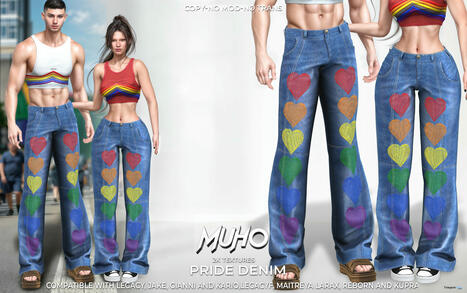 Pride Denim Unisex Jeans June 2025 Group Gift by MUHO | Teleport Hub - Second Life Freebies | Teleport Hub | Scoop.it