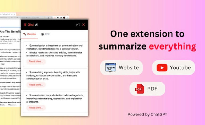 Gist.Ai Une extension pour tout résumer d’un clic – | TIC, TICE et IA mais... en français | Scoop.it