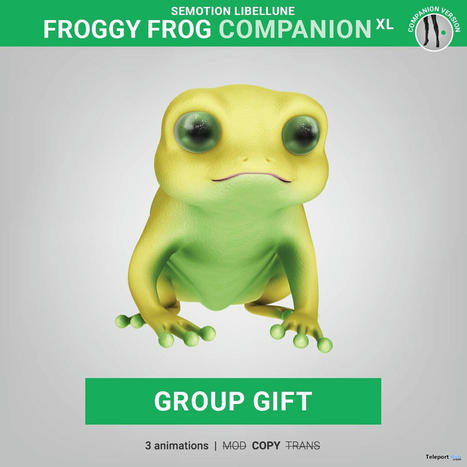 Froggy Frog XL Companion May 2024 Group Gift by SEmotion Libellune | Teleport Hub - Second Life Freebies | Second Life Freebies | Scoop.it